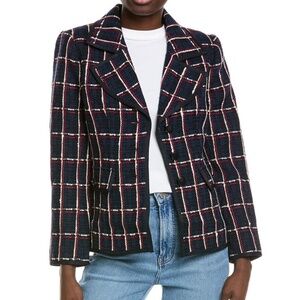 Favourite Daughter Classic Wool Blend Tweed Jacket Size 10 NWOT